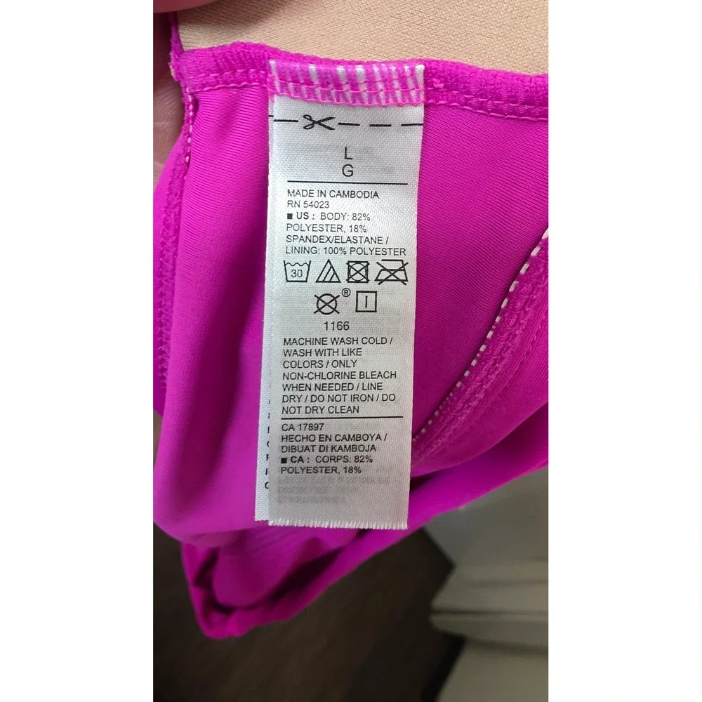 NEW‎ Old Navy Bikini Bottom Womens Large Pink High Waisted Swim Ruched New - Picture 6 of 6
